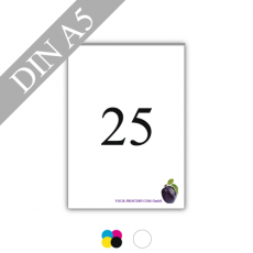 Leimblock | 80g Naturpapier weiss | DIN A5 | 4/0-farbig | 25 Blatt